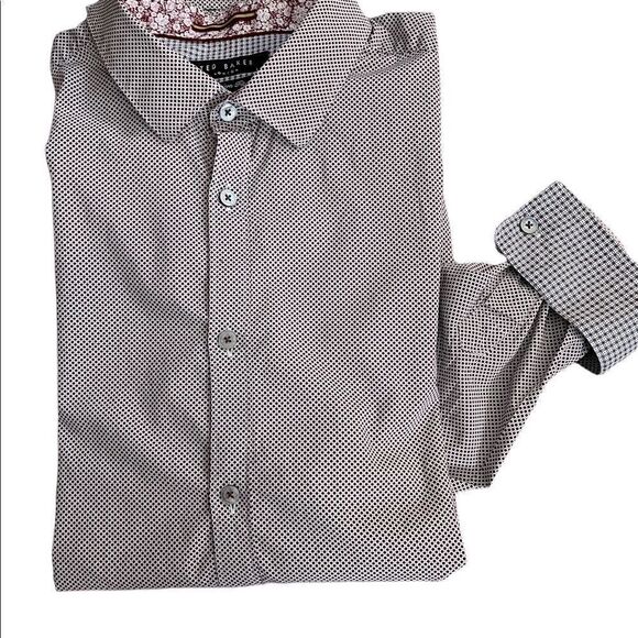 Men’s Long Sleeved Ted Baker Dress Shirt Medium - Picture 12 of 12
